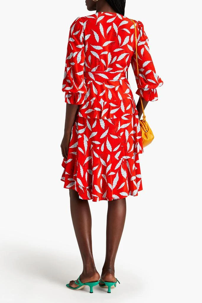 商品Diane von Furstenberg|Delucca ruffled floral-print crepe de chine dress,价格¥1048,第3张图片详细描述