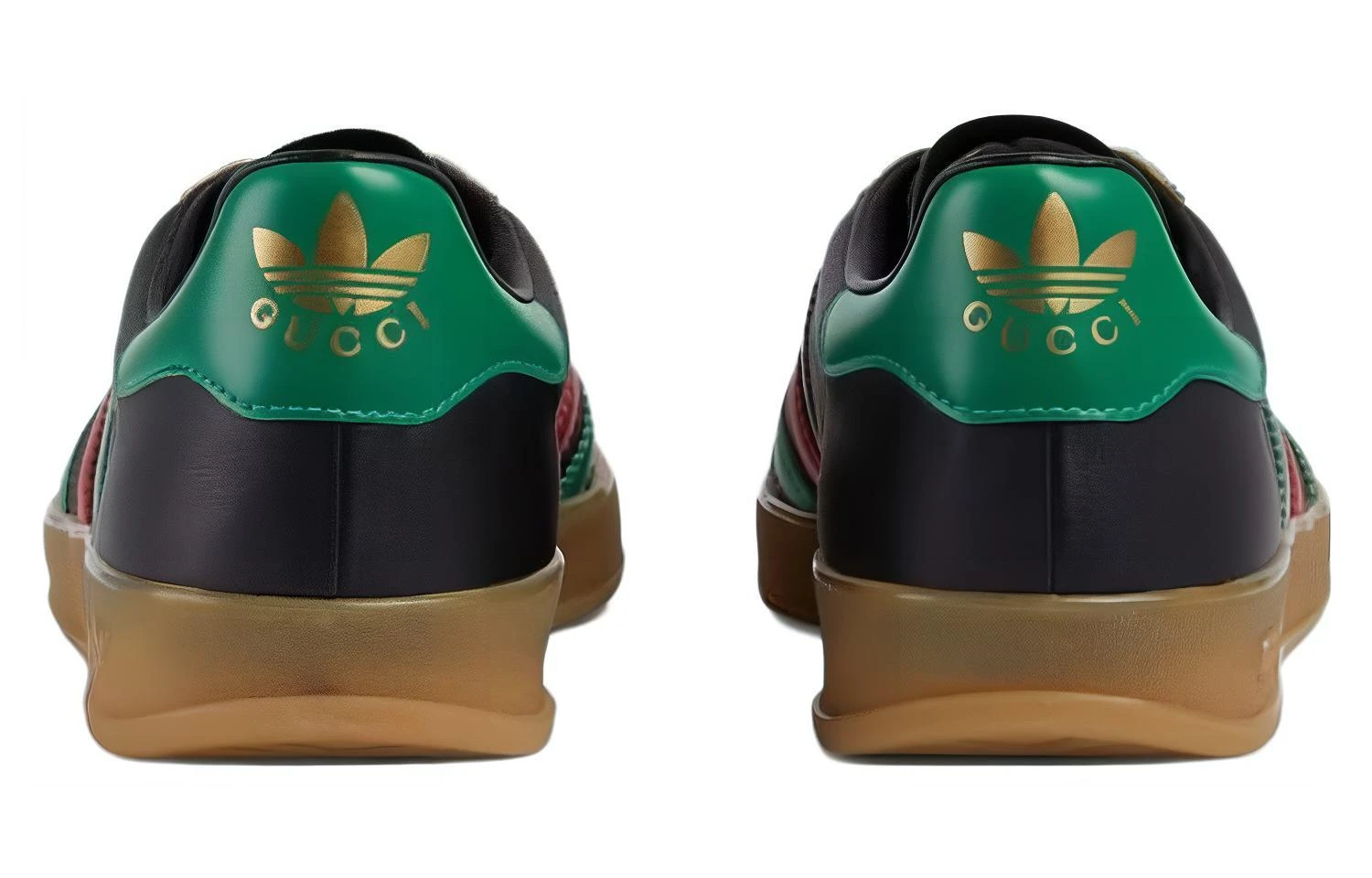 商品[国内直发] Gucci|adidas originals x 古驰 GAZELLE 经典休闲 德训鞋 低帮 时尚板鞋 男款 黑色,价格¥6595,第5张图片详细描述