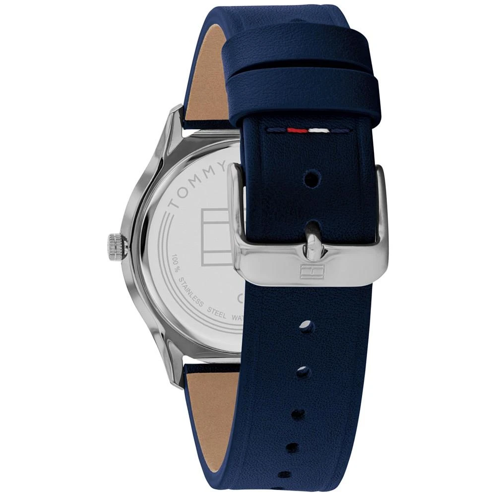 商品Tommy Hilfiger|Men's Blue Leather Strap Watch 40mm,价格¥810,第3张图片详细描述