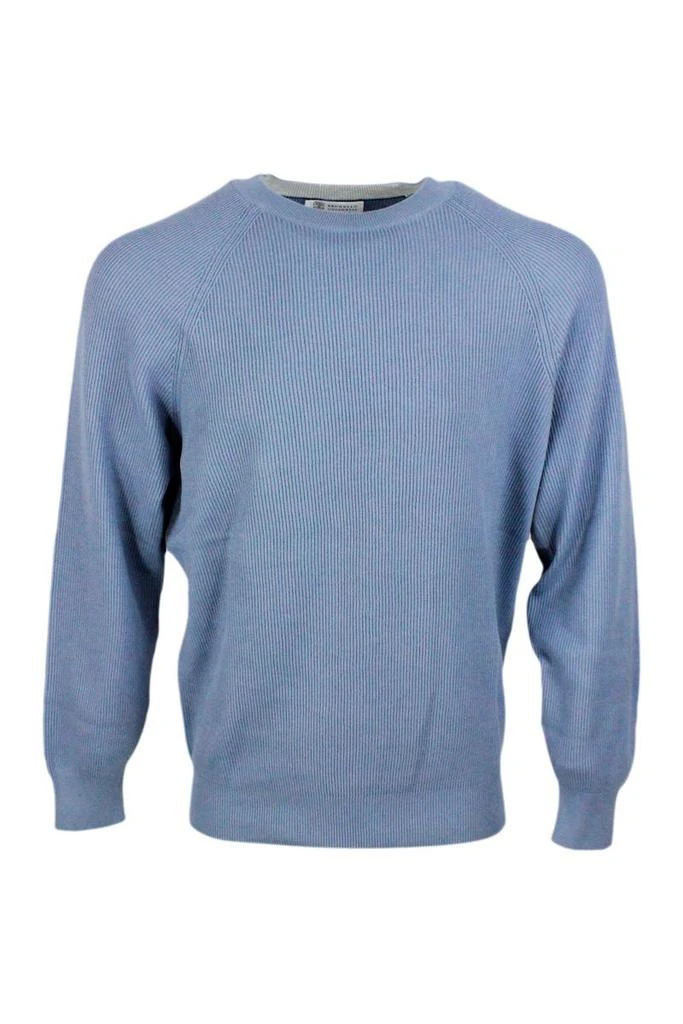 商品Brunello Cucinelli|Brunello Cucinelli Sweaters Light Blue,价格¥4478,第1张图片