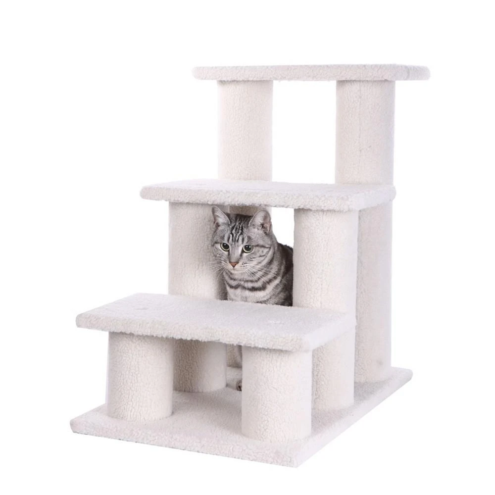 商品Macy's|3-Step Real Wood Cat Stairs Ramp, 25" Height Dogs Climber,价格¥837,第1张图片
