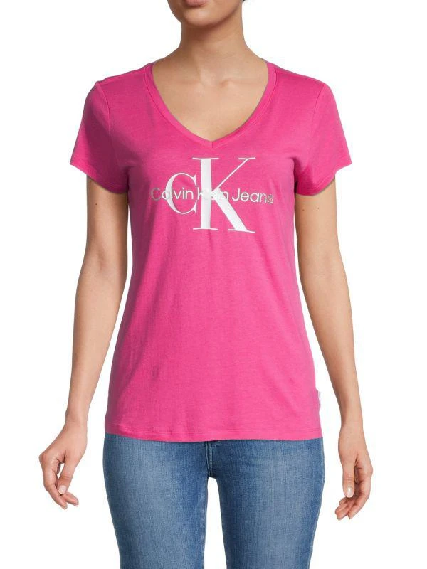 商品Calvin Klein|Logo Heathered T shirt,价格¥81,第1张图片