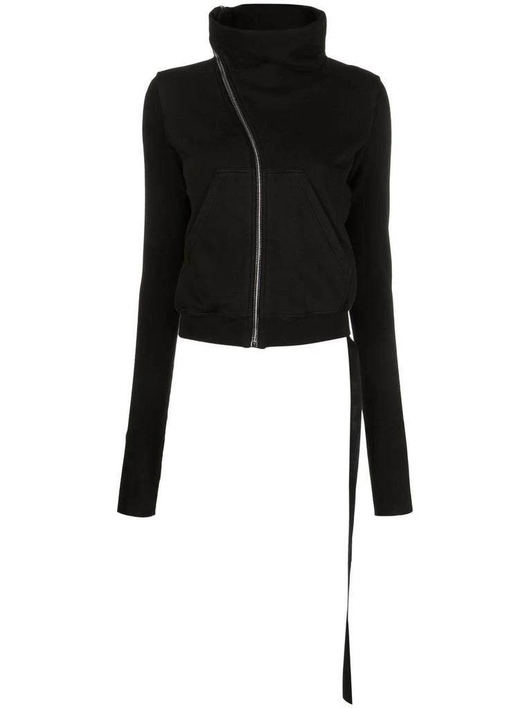 商品Rick Owens|RICK OWENS DRKSHDW - High Neck Cross Zip Sweatshirt,价格¥5460,第1张图片