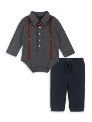 商品Andy & Evan|Baby Boy's Two Piece Suspender Shirt & Joggers Set,价格¥122,第1张图片