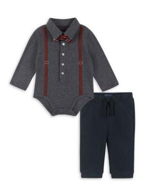 商品Andy & Evan|Baby Boy's Two Piece Suspender Shirt & Joggers Set,价格¥180,第1张图片
