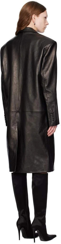 商品Magda Butrym|黑色 Oversized 皮革大衣,价格¥17968,第3张图片详细描述