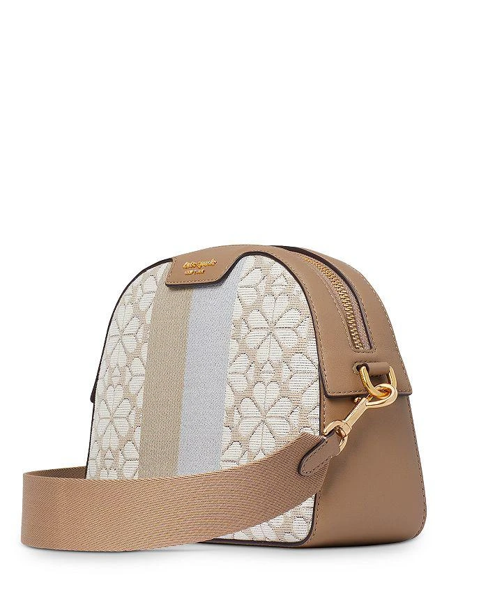 商品Kate Spade|Spade Addy Flower Jacquard Stripe Medium Dome Crossbody Bag,价格¥1338,第3张图片详细描述