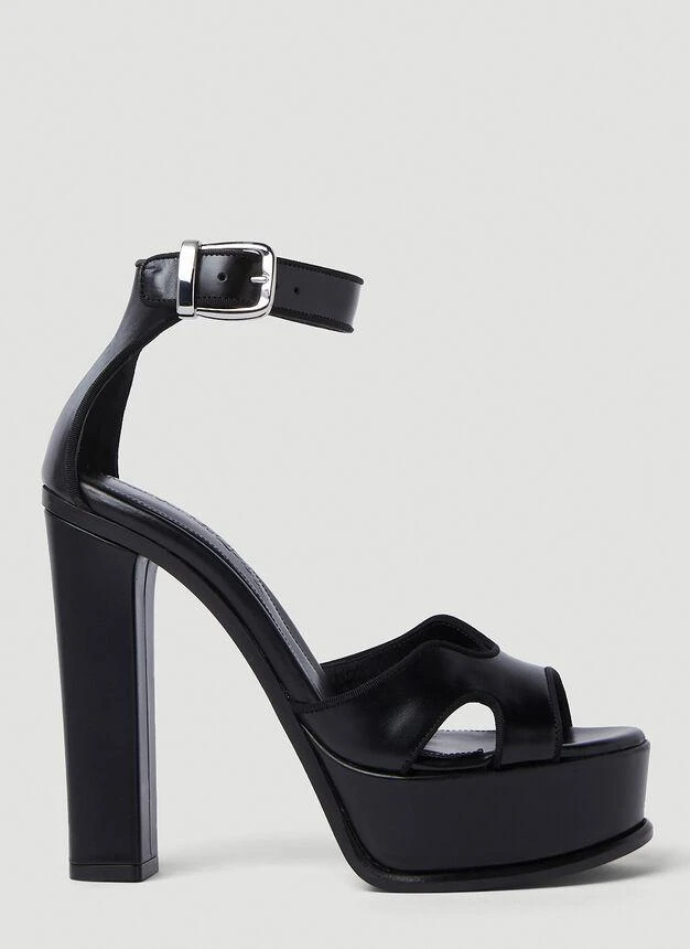 商品Alexander McQueen|Butterfly Platform Heels in Black,价格¥5170,第1张图片