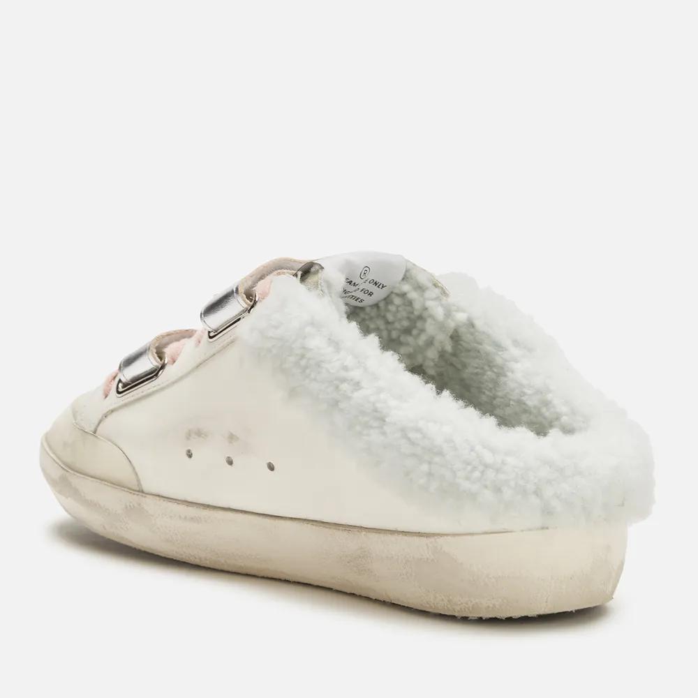 Golden Goose Women's Superstar Sabot Leather/Shearling Mules商品第2张图片规格展示