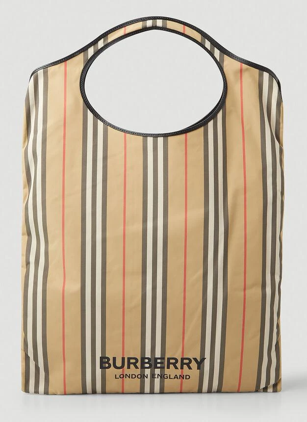 商品Burberry|Icon Stripe Tote Bag in Beige,价格¥4440,第1张图片