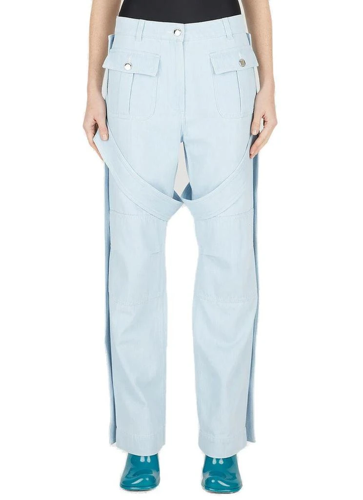 商品Burberry|Burberry Detachable Strap Detail Denim Cargo Trousers,价格¥4194,第1张图片