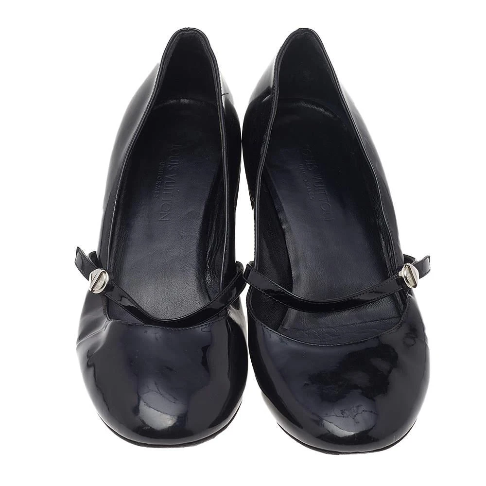 商品[二手商品] Louis Vuitton|Louis Vuitton Black Patent Leather Mary Jane Pumps Size 37,价格¥2557,第3张图片详细描述