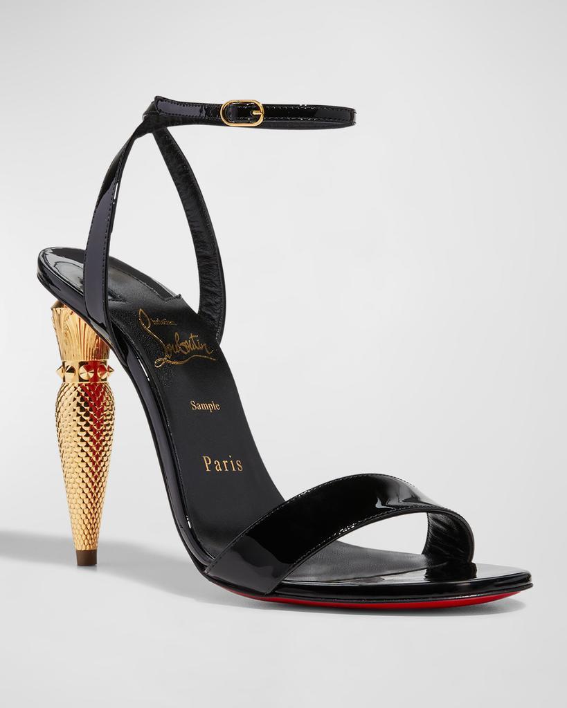 商品Christian Louboutin|Lip Queen Patent Red Sole Sandals,价格¥8060,第4张图片详细描述