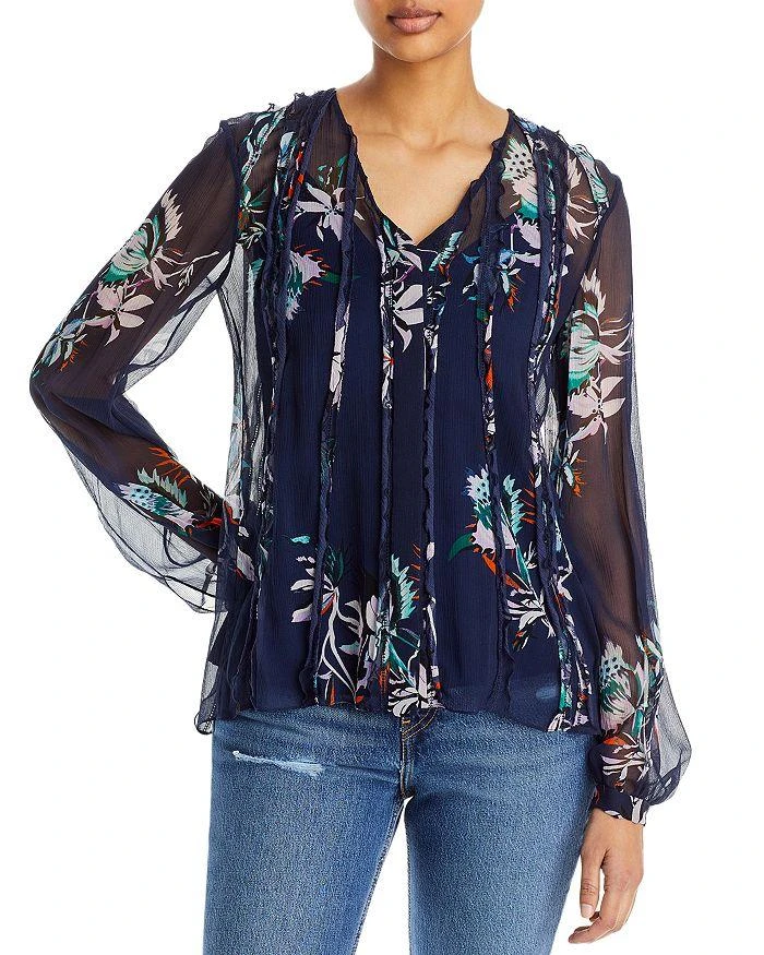 商品Jason Wu|Printed Crinkle Chiffon Top,价格¥5351,第1张图片