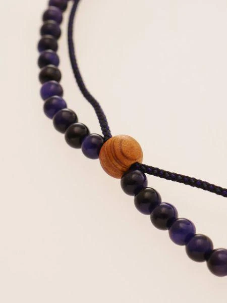 商品岩座|Silk String KUMIHIMO Braid Anklet Purple Tiger Eye,价格¥156,第3张图片详细描述