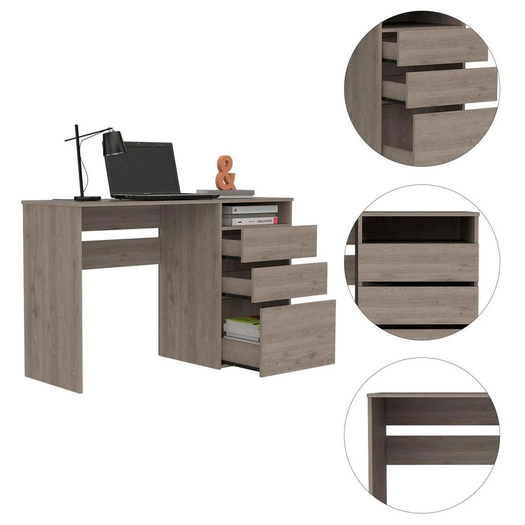 商品Simplie Fun|Dublin Three Drawer Computer Desk,价格¥2811,第3张图片详细描述