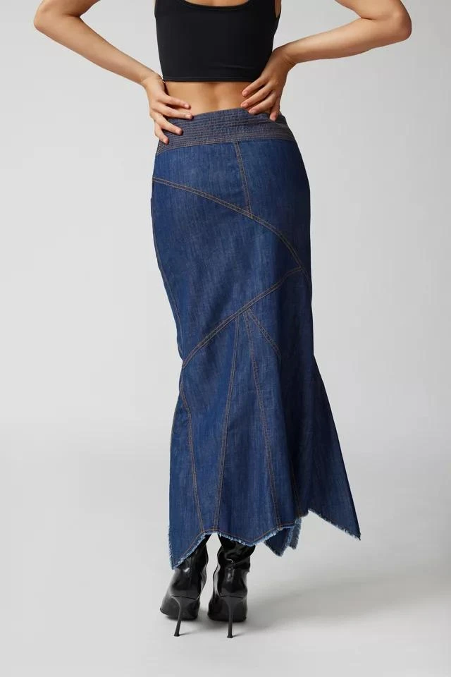 商品Urban Outfitters|UO Evie Seamed Denim Midi Skirt,价格¥443,第4张图片详细描述