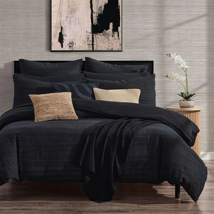 商品Donna Karan|Home Elements Raw Silk Blend Duvet Cover, King,价格¥1666,第5张图片详细描述