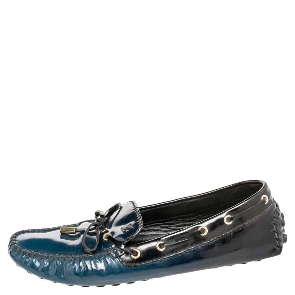 商品[二手商品] Louis Vuitton|Louis Vuitton Two Tone Patent Leather Arizona Slip On Loafers Size 39,价格¥1864,第2张图片详细描述