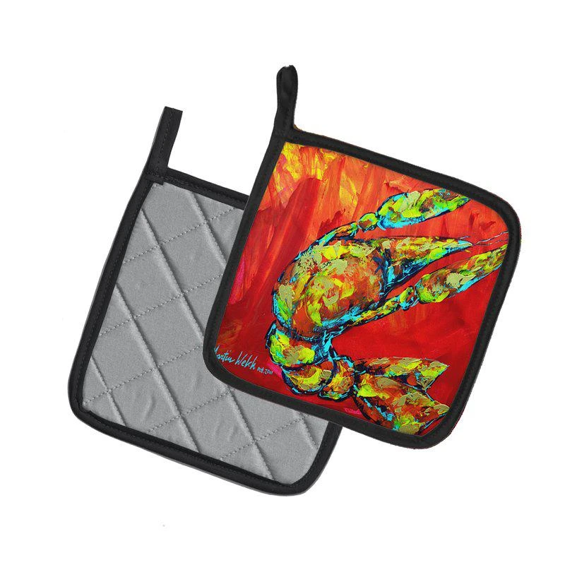 商品Caroline's Treasures|Crawfish Hot Craw Pair of Pot Holders,价格¥170,第2张图片详细描述