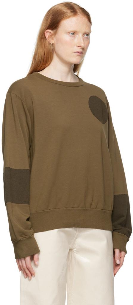 Khaki Paneled Sweatshirt商品第2张图片规格展示