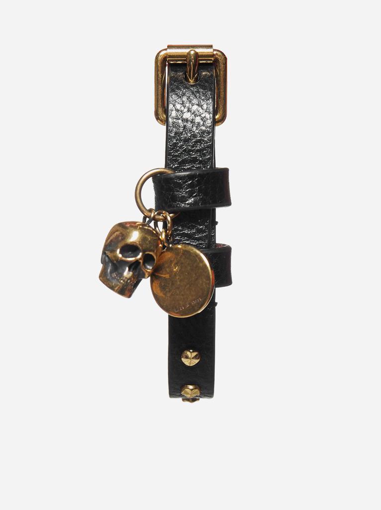 商品Alexander McQueen|Skull studded leather bracelet,价格¥1367,第1张图片