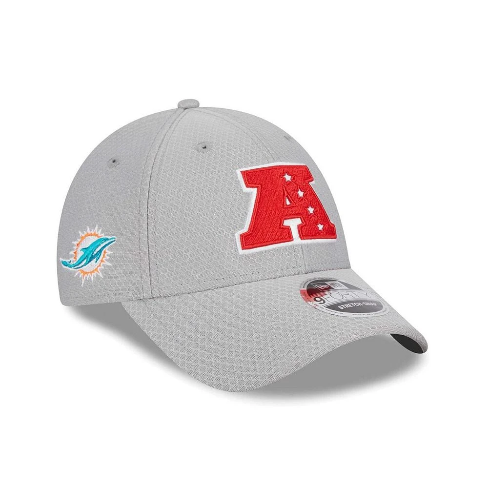 商品New Era|Men's Gray Miami Dolphins 2024 Pro Bowl 9FORTY Adjustable Hat,价格¥253,第1张图片