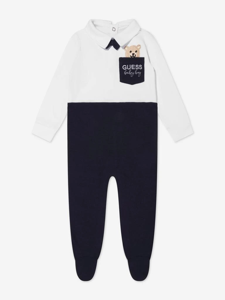 商品GUESS|Guess Baby Boys Bear Babygrow in White,价格¥250,第1张图片