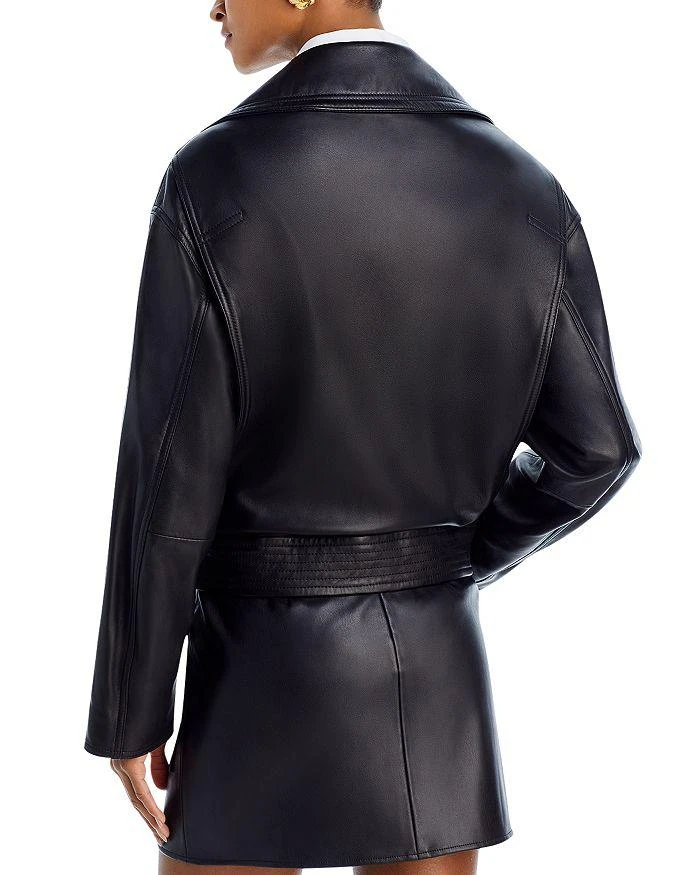 商品Versace|Plonge Leather Moto Jacket,价格¥20160,第2张图片详细描述