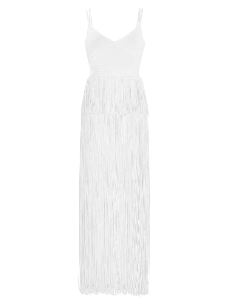 商品Herve Leger|Strappy Ottoman Fringe Gown,价格¥13352,第1张图片