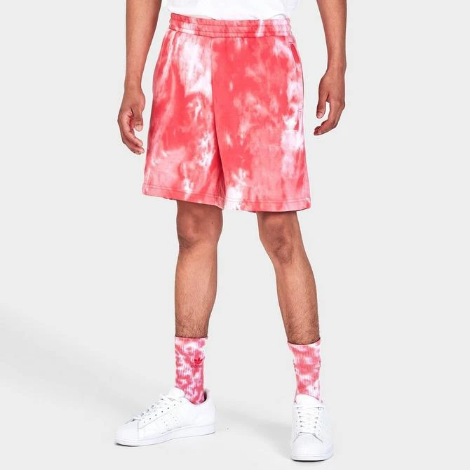 商品Adidas|Men's adidas Originals Adicolor Essentials Tie-Dye Fleece Shorts,价格¥112,第3张图片详细描述