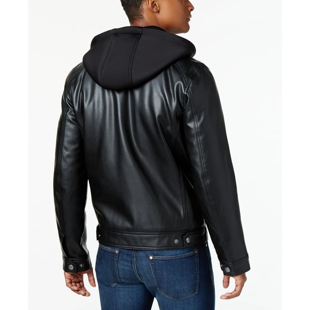 商品Michael Kors|Big and Tall Hooded Faux Leather Jacket,价格¥770,第2张图片详细描述