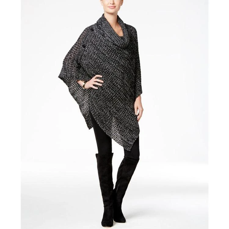 商品Steve Madden|Waffle Knit Turtleneck Poncho,价格¥509,第1张图片