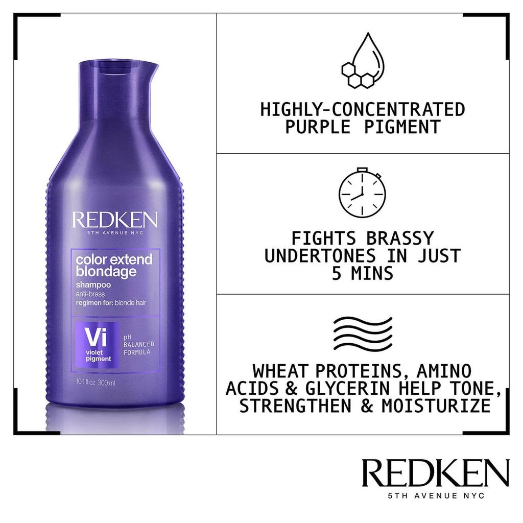 商品Redken|Redken Color Extend Blondage Shampoo 300ml,价格¥189,第3张图片详细描述