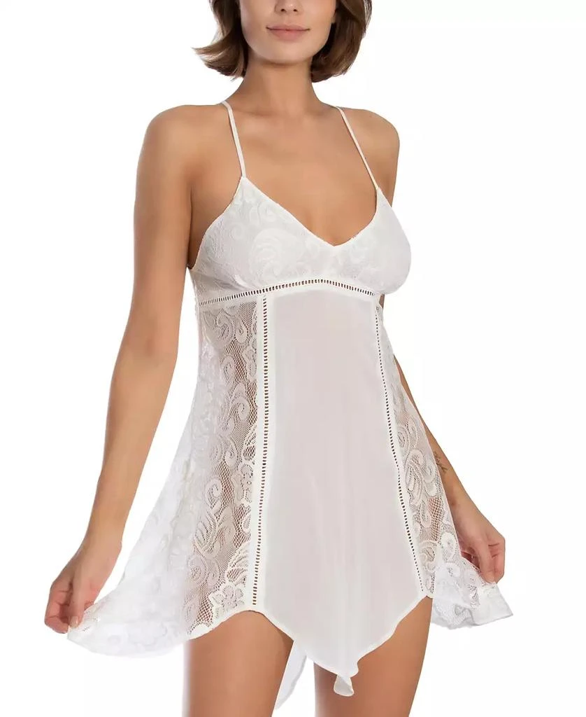 商品Linea Donatella|Flower Child Sheer Lace Chemise Lingerie Nightgown,价格¥244,第2张图片详细描述