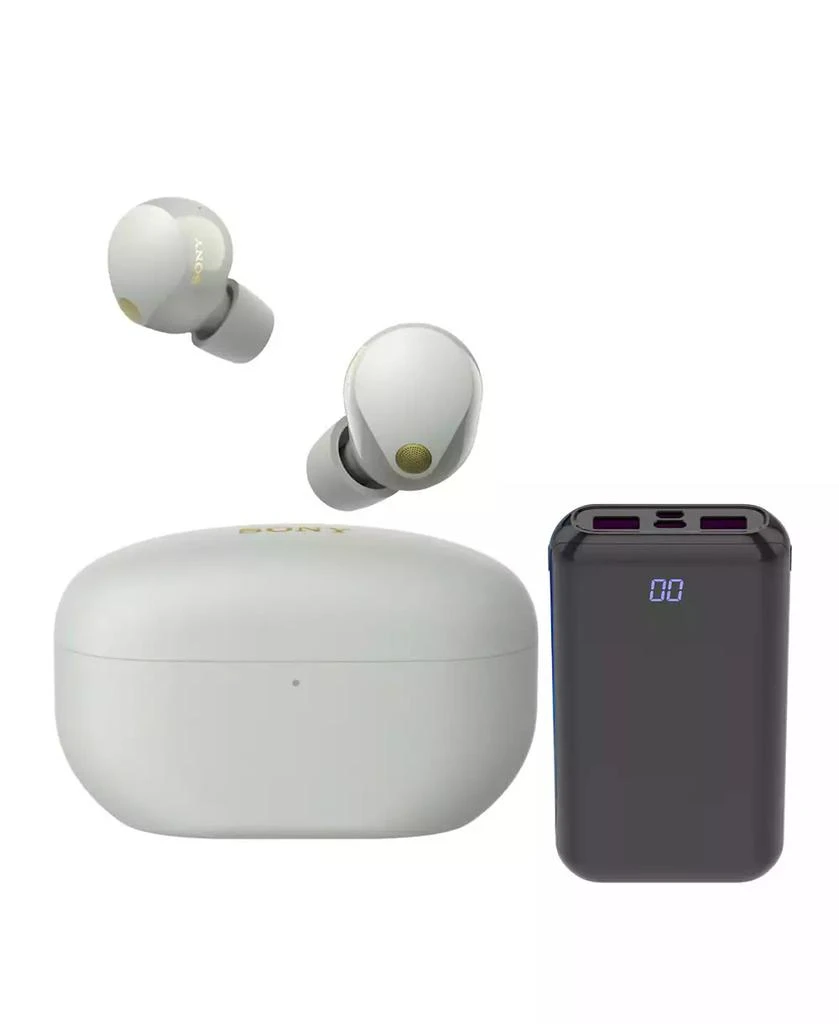 商品SONY|WF-1000XM5 Truly Wireless Noise Canceling Earbuds (Silver) Bundle,价格¥2244,第1张图片