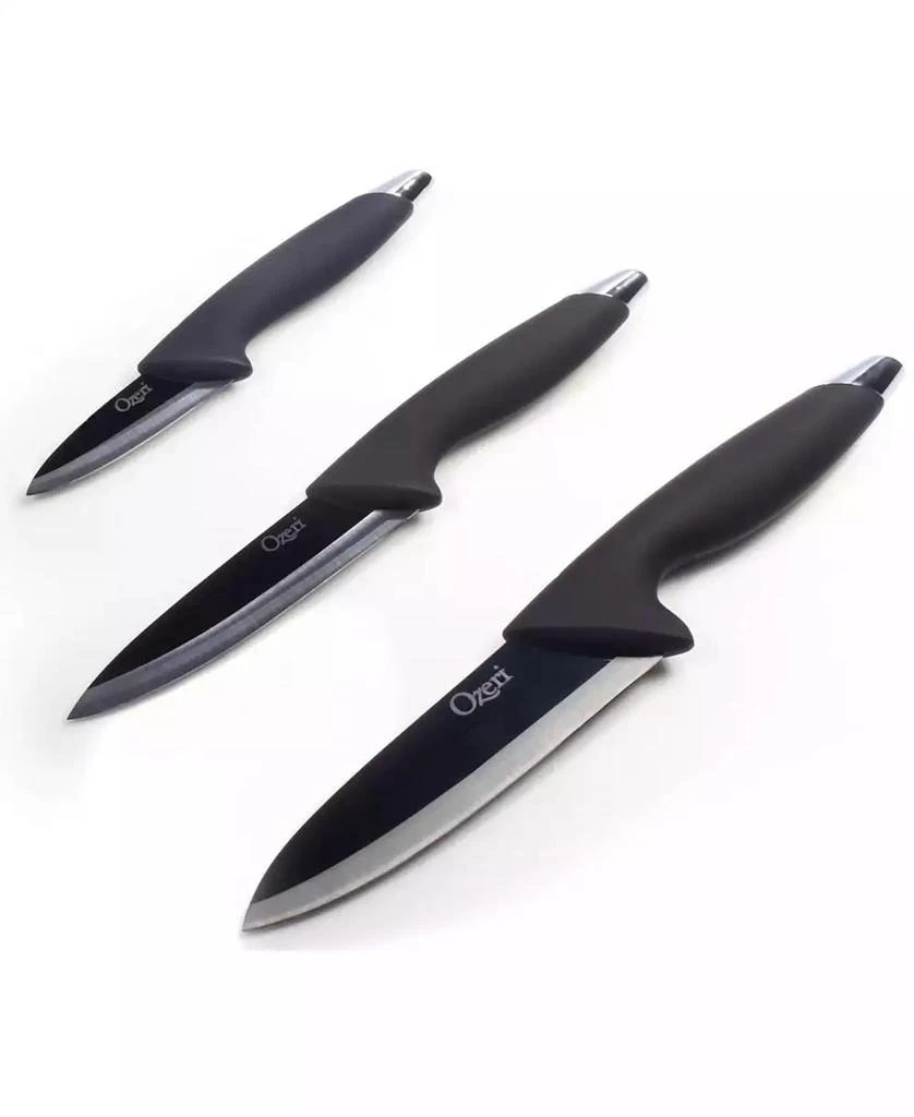 商品Ozeri|Elite Chef 3-Piece Black Ceramic Knife Set,价格¥386,第2张图片详细描述
