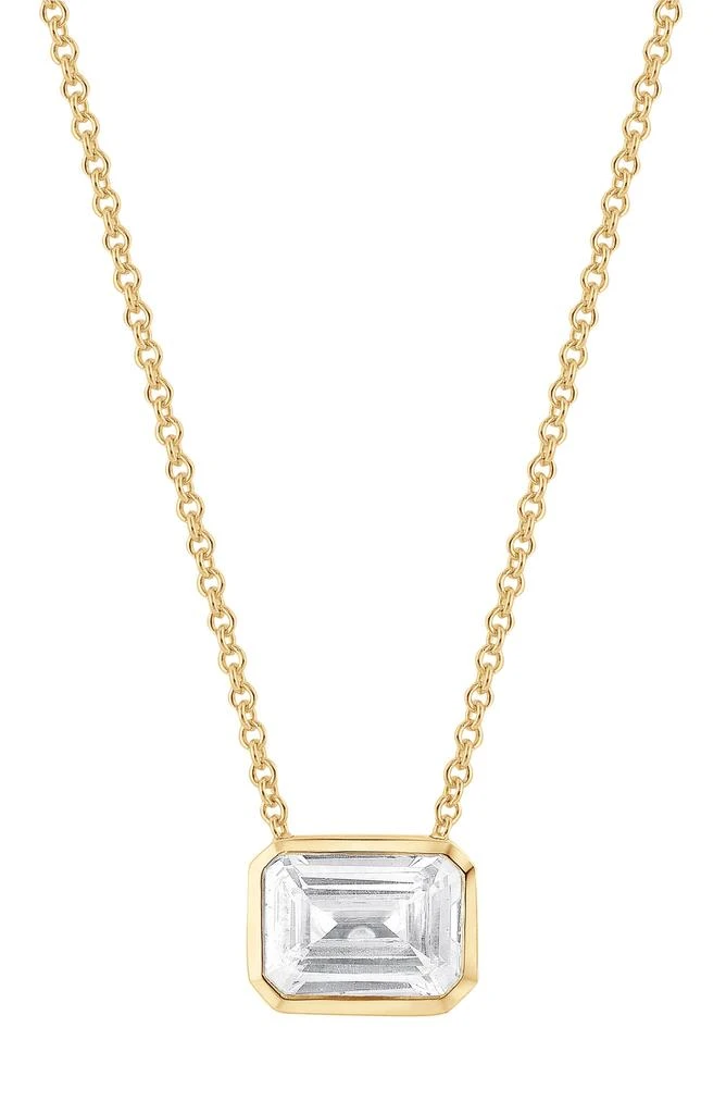 商品Badgley Mischka|14K Gold Emerald Cut Lab-Created Diamond Pendant Necklace - 1.0ct,价格¥8358,第3张图片详细描述