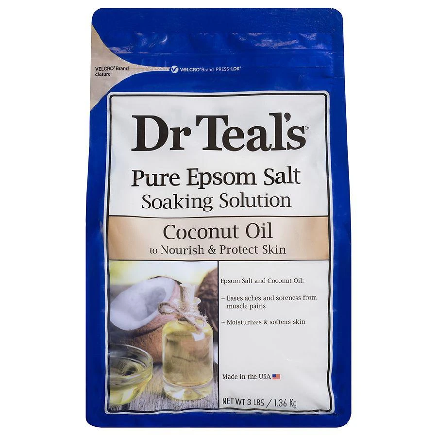 商品Dr. Teal's|Coconut Oil Pure Epsom Salt Soaking Solution,价格¥54,第1张图片