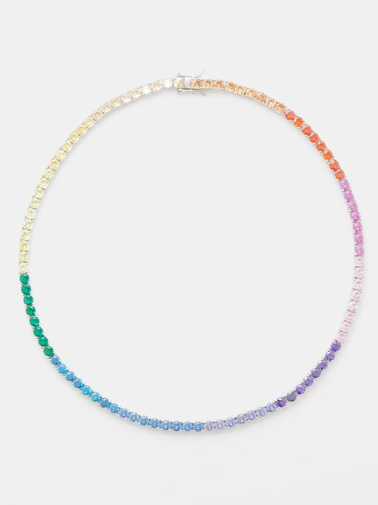 商品FALLON|Grace crystal-embellished tennis necklace,价格¥727,第1张图片