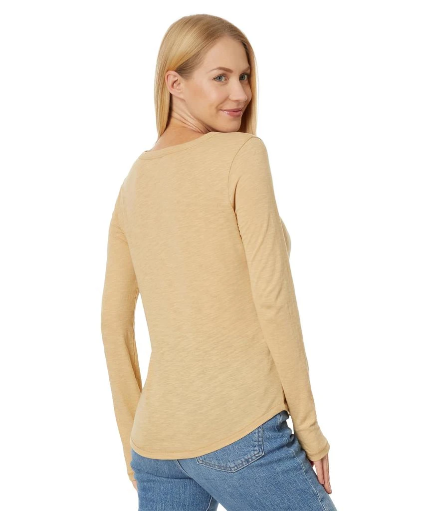 商品Madewell|Whisper Cotton Rib-Crewneck Long-Sleeve Tee,价格¥178,第2张图片详细描述