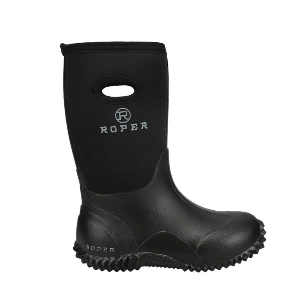 商品Roper|Barnyard Black 10 inch Neoprene Barn Pull On Boots (Little Kid),价格¥371,第1张图片