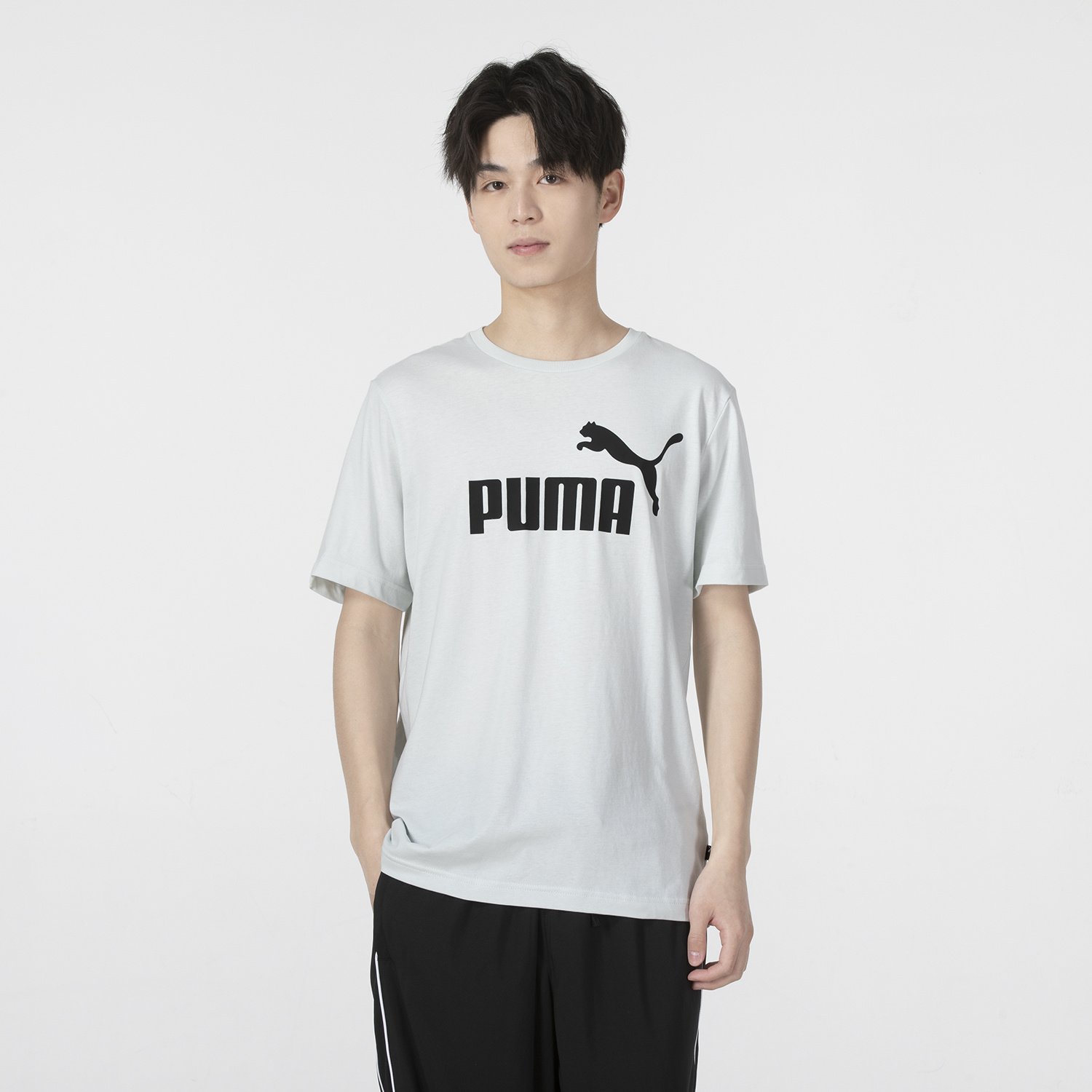 商品[国内直发] Puma|ESS Logo Tee (s)男士运动休闲短袖T恤,价格¥117,第1张图片