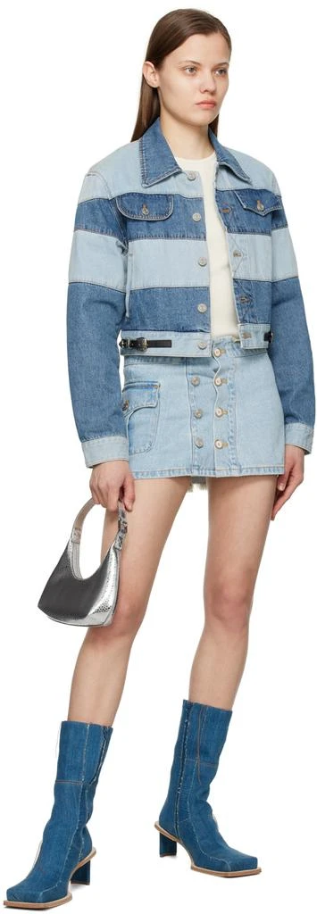 商品ANDERSSON BELL|Blue Apron Wrap Denim Miniskirt,价格¥832,第4张图片详细描述