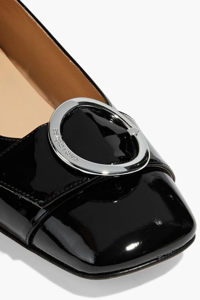 商品Sergio Rossi|Buckled patent-leather flats,价格¥448,第4张图片详细描述