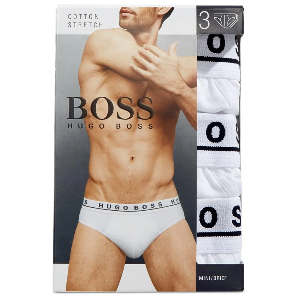 商品Hugo Boss|Men's Underwear, Cotton Stretch Mini Brief 3 Pack,价格¥285,第2张图片详细描述