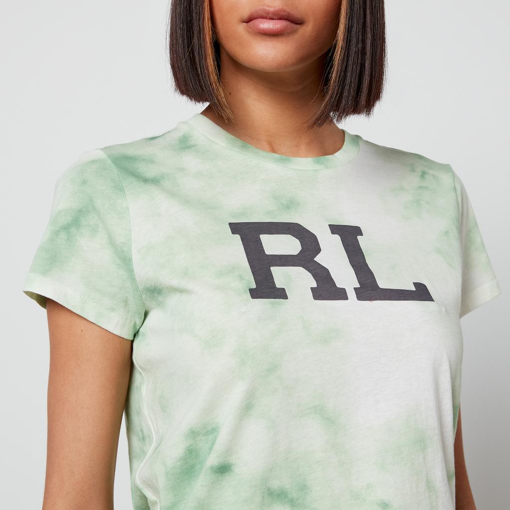 商品Ralph Lauren|Polo Ralph Lauren Women's Rl Tie Dye Short Sleeve T-Shirt - Outback Green/Nevis,价格¥370,第6张图片详细描述