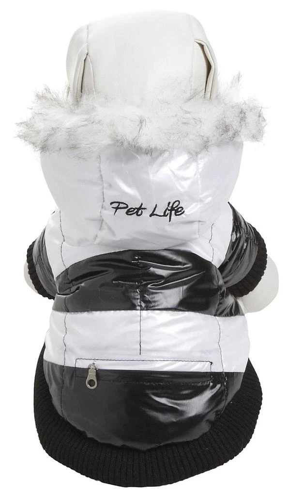 商品Pet Life|Fashion Striped Ultra-Plush Pet Parka Coat,价格¥304,第2张图片详细描述