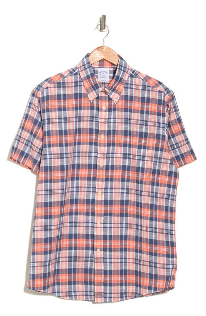 商品Brooks Brothers|Madras Short Sleeve Regent Fit Shirt,价格¥189,第3张图片详细描述