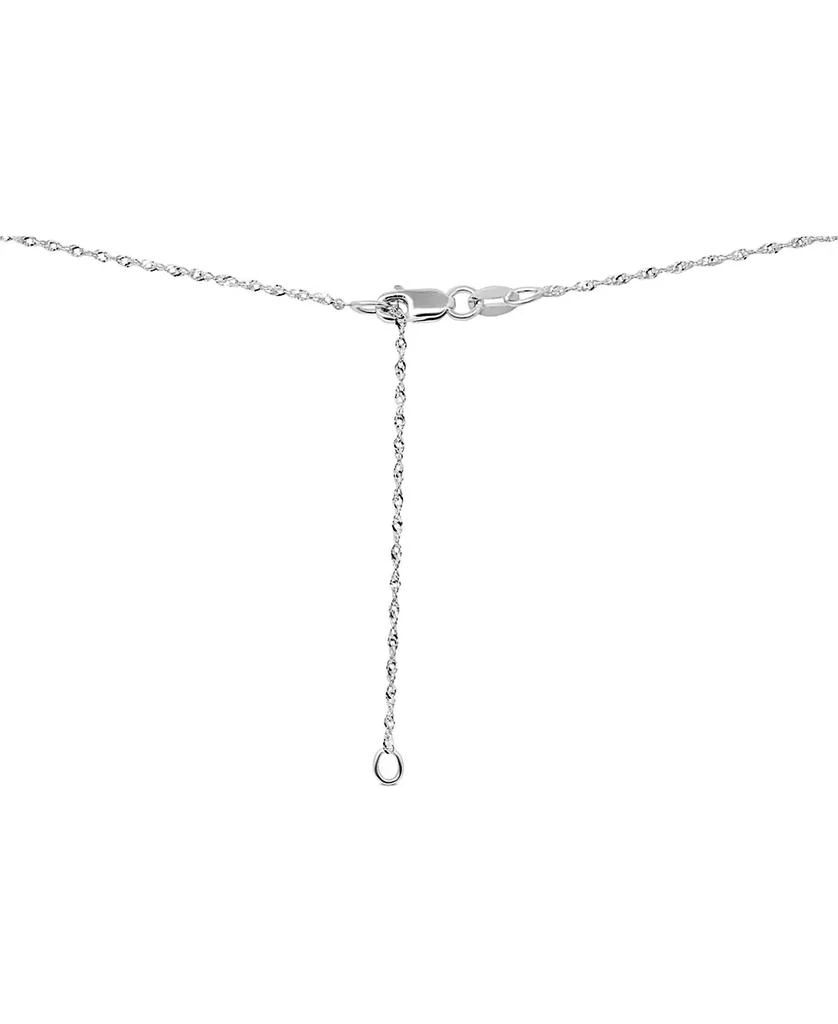 商品Macy's|Tanzanite (1-1/4 ct. t.w.) & Diamond (1/5 ct. t.w.) Oval Halo Pendant Necklace in 14k White Gold, 16" + 2" extender,价格¥14331,第3张图片详细描述